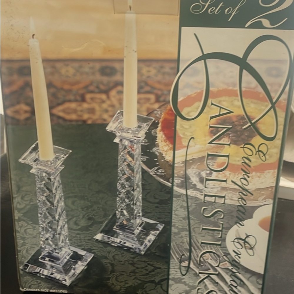 Crystal Candle Holders Set of 2